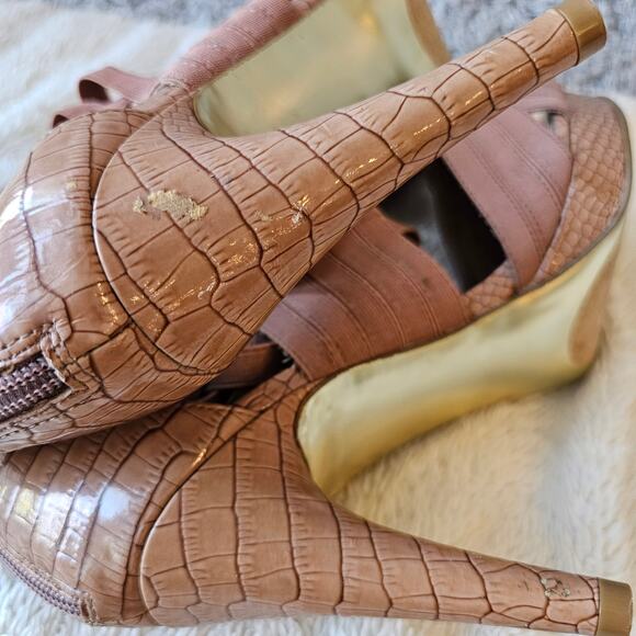 Libby Edelman Women's Gato‎ Cage Heels Stiletto Open Toe Size 7.5M Mauve Fairy - Picture 6 of 10